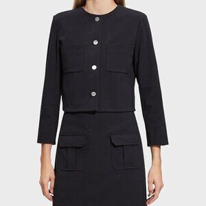 Theory Cropped Jacket In Neoteric Twill